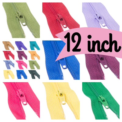 The perfect zip for every sewing occasion; 49 shades to choose from. 12" Trebla Autolock Nylon Zip.