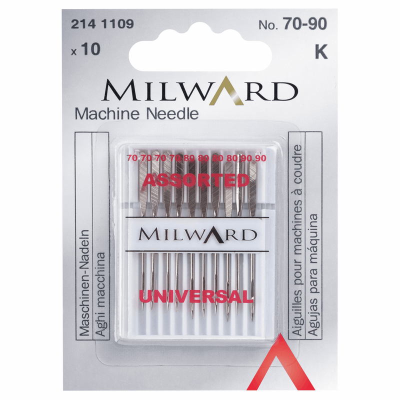 Milward Sewing Machine Needles - Universal Selection assorted 70, 80 and 90