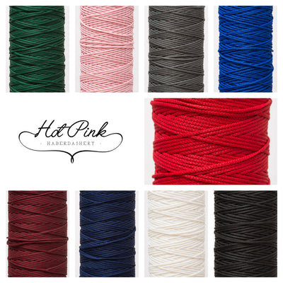3mm drawstring cord in a variety of colours