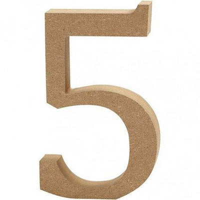 Number 5 – MDF Wooden number – 13cm
