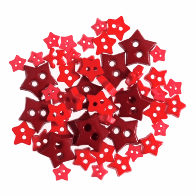 Trimits Star Mini Craft Buttons in reds