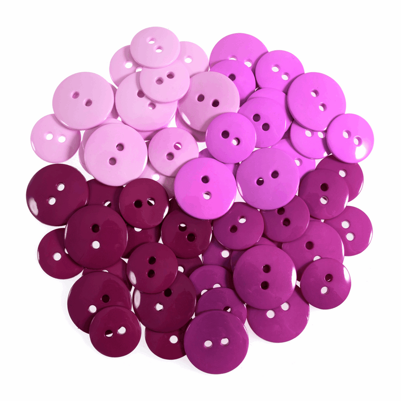 Trimits waterfall craft buttons in pinks