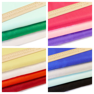 Chinese crystal shimmer organza fabric in 14 colours