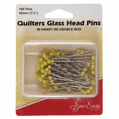Sew Easy Quilters Glass Head Pins in 45mm