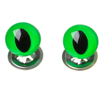 Pack of 5 pairs lazer green cat's eyes