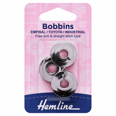 Hemline Empisal/Toyota/Industrial Metal Bobbins in 21 x 9.1mm