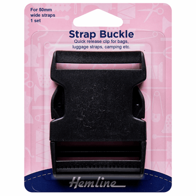 Hemline Black strap buckle quick release clip for bags luggage straps and camping