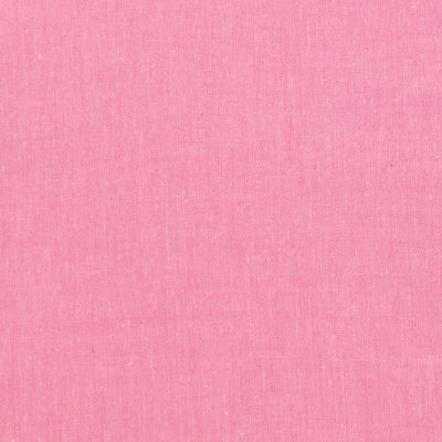 Swatch of yarn dyed 100% cotton chambray soft fabric in fuchsia pink