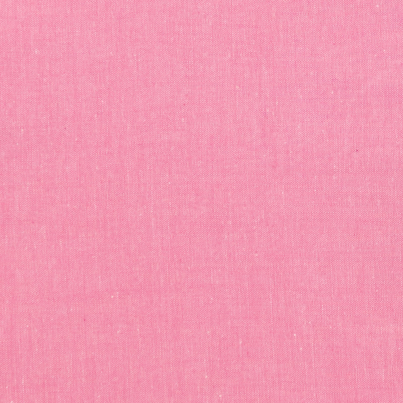 Swatch of yarn dyed 100% cotton chambray soft fabric in fuchsia pink