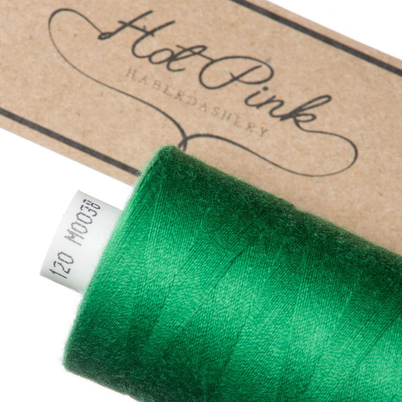 1000m Coates Polyester Moon Thread in Greens 0038