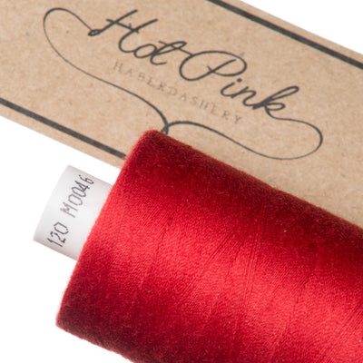 1000m Coates Polyester Moon Thread in Reds & Pinks 0046