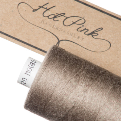 1000m Coates Polyester Moon Thread in Browns, Greys & Creams 0080