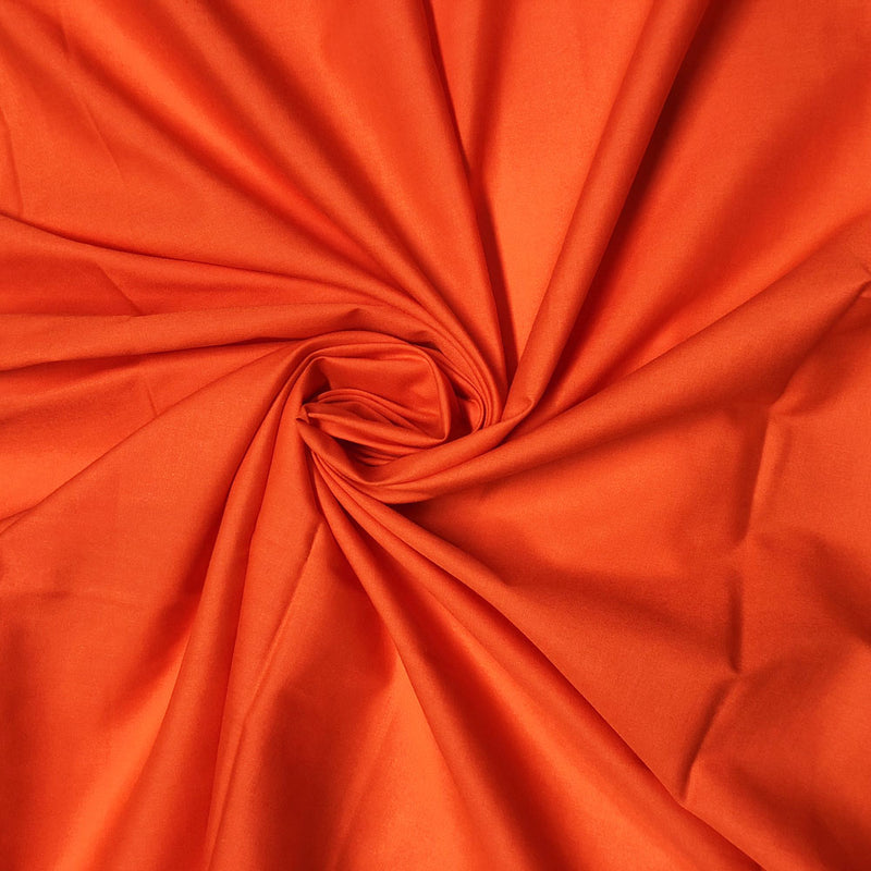 Plain polycotton fabric swatch in orange 04