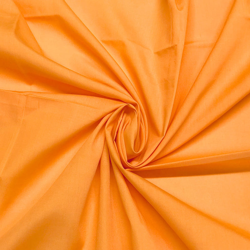 Plain polycotton fabric swatch in pumpkin 34