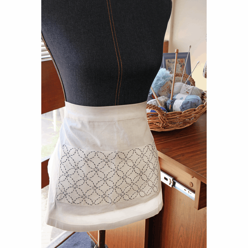Sashiko embroidery craft apron kit