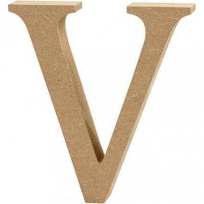 Capital letter V – MDF Wooden letter – 13cm