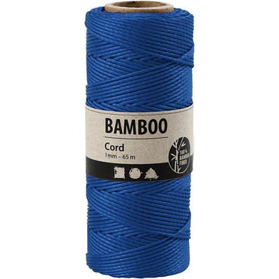 1mm 100% natural Bamboo Cord in blue
