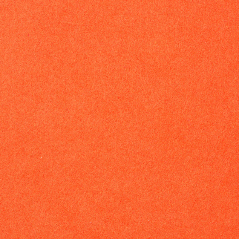 Pack of 10 Acrylic felt 9" squares / 22 cm felt squares- Bright Orange