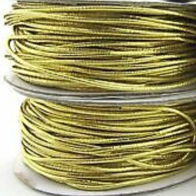 1.2mm Christmas Round Metallic Elastic by Berisfords in gold