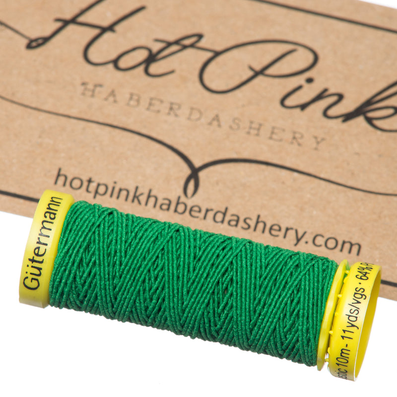 Gutermann Shirring Elastic Thread 10m Reel green 8644