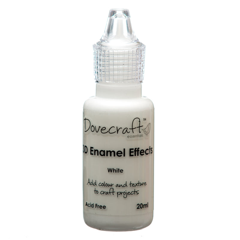 White Dovecraft Enamel Effect Paints for card, fabric and all crafting applications