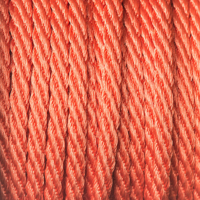 5mm Silky and shiny Barley Twist Rope Cord by Berisfords in orange delight 42