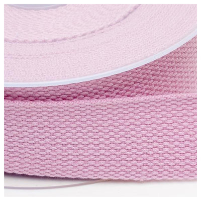 Cotton Basket Weave Webbing 30mm in pale pink 18