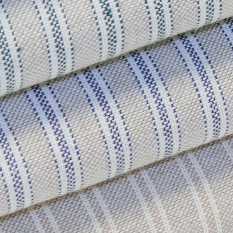 Navy Linen ticking stripes by Chatham Glyn