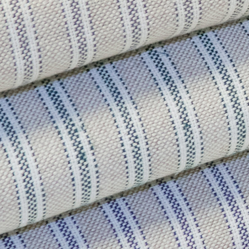Bottle Green Linen ticking stripes by Chatham Glyn