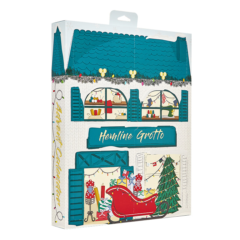 Sewing Advent Calendar with Santas Grotto Theme