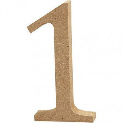Number 1 – MDF Wooden number – 13cm