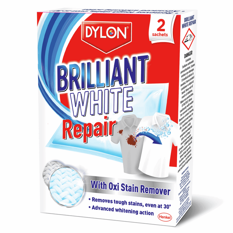 Dylon Brilliant White Repair sachets with Oxi stain remover