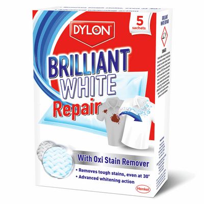 Dylon Brilliant White Repair sachets with Oxi stain remover