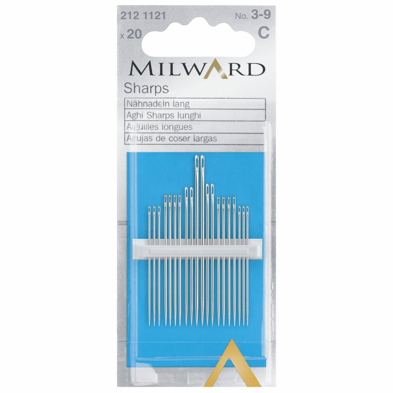 Milward Hand Sewing sharps Needles numbers 3-9