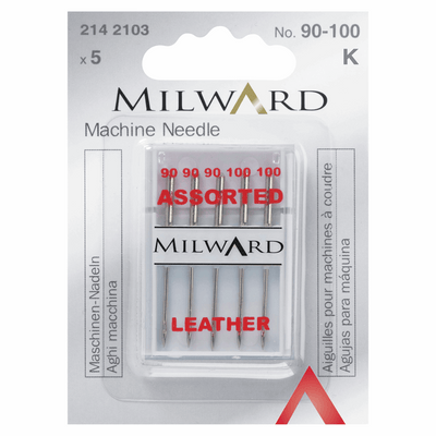 Milward Sewing Machine Needles in Assorted Leather
