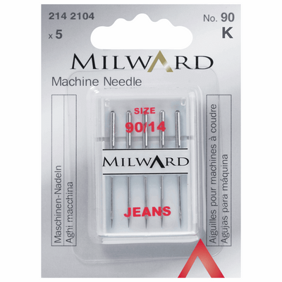 Milward Sewing Machine Needles in Jeans 90/14