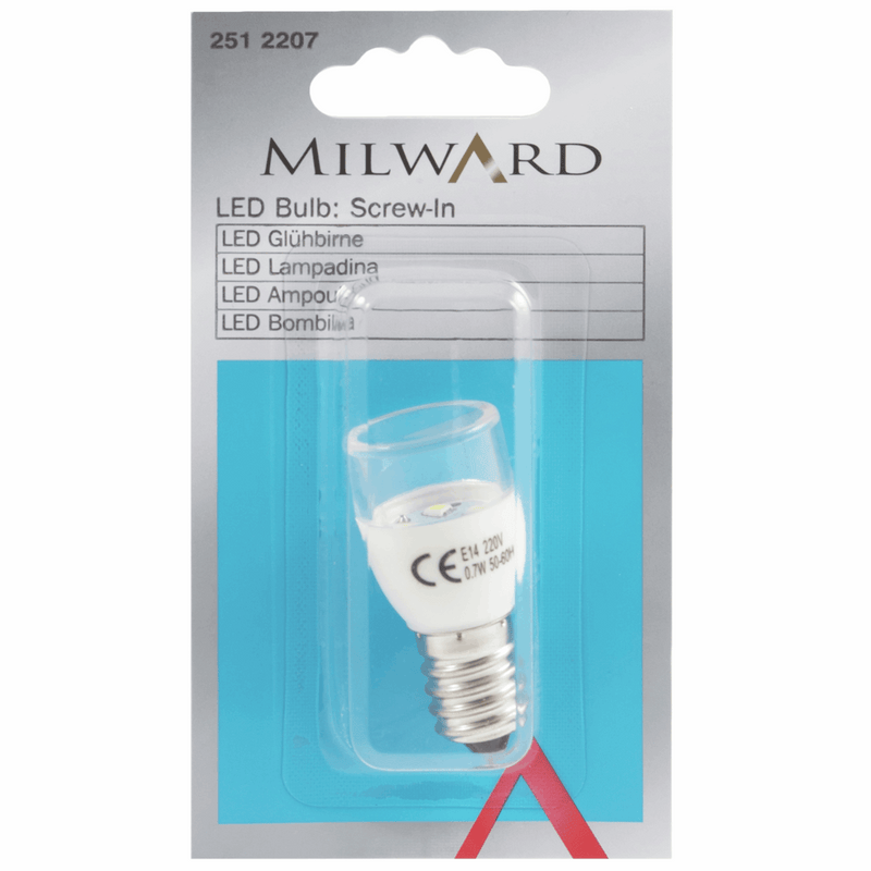 Milward LED 220V screw-in sewing machine bulb.