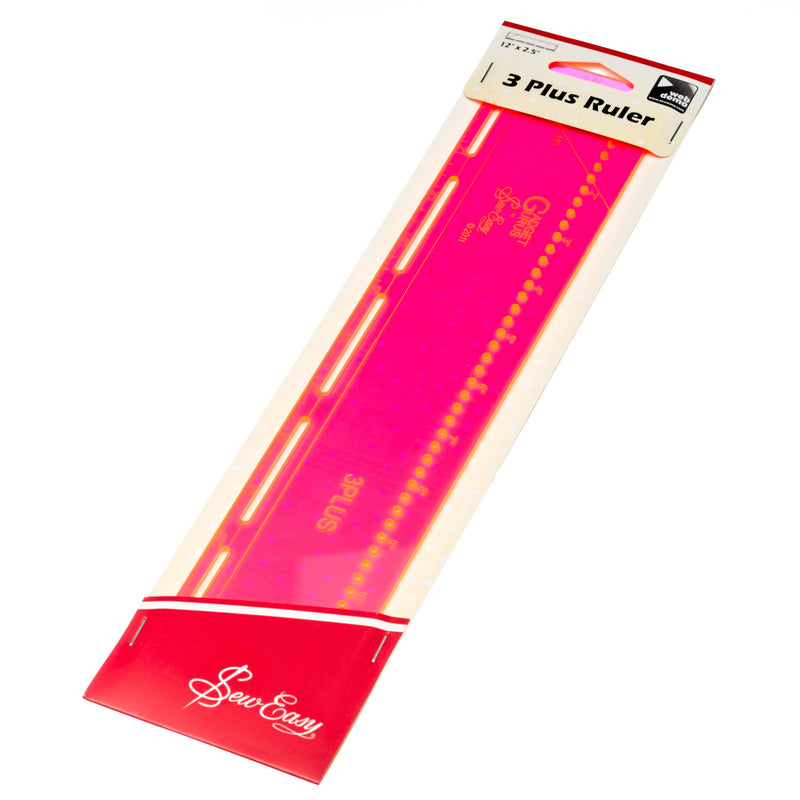 Seweasy 3 plus ruler patchwork measuring tool in pink