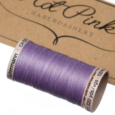 200m Gutermann Cotton Quilting Thread in Blues & Purples 4226