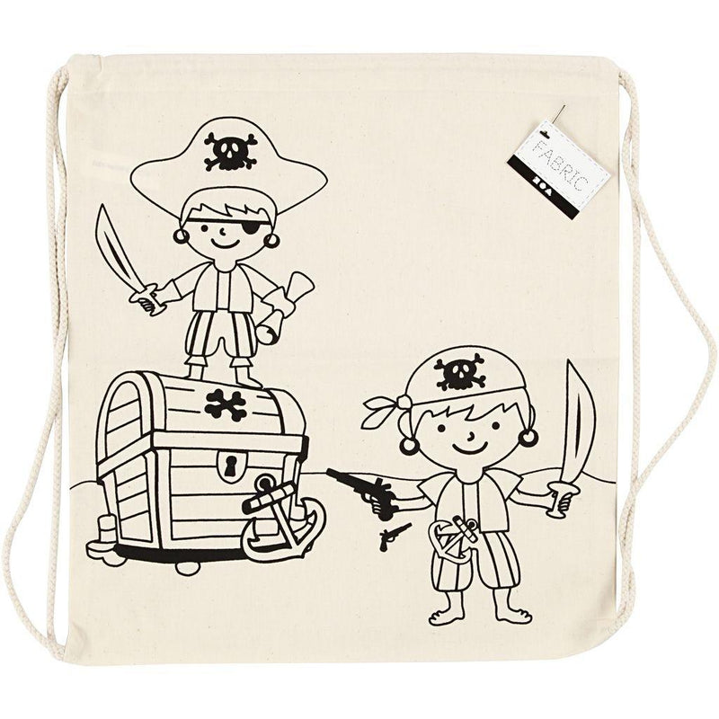 Colour It Yourself drawstring bag - pirate designs