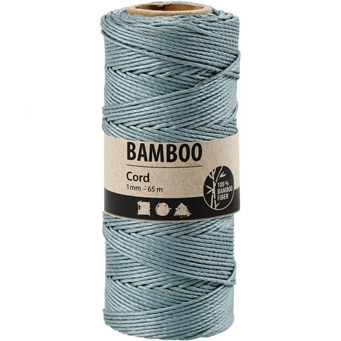 1mm 100% natural Bamboo Cord in dark Turquoise