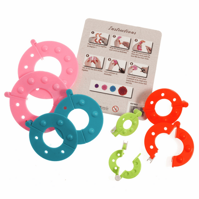 Groves pom pom maker - set of 4, pom pom making kit