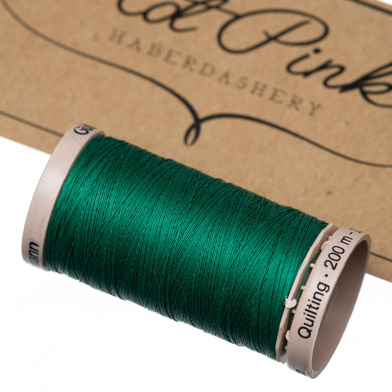 200m Gutermann Cotton Quilting Thread in Greens 8244