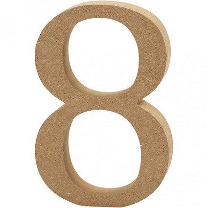 Number 8 – MDF Wooden number – 13cm