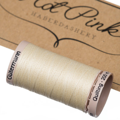 200m Gutermann Cotton Quilting Thread in Creams, greys & browns 919