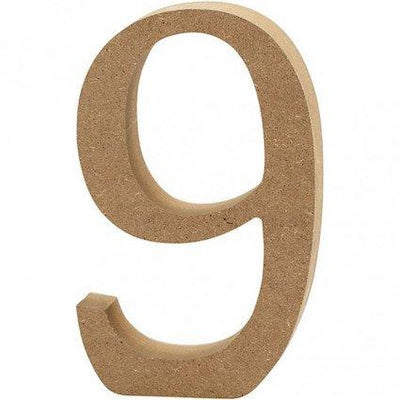 Number 9 – MDF Wooden number – 13cm