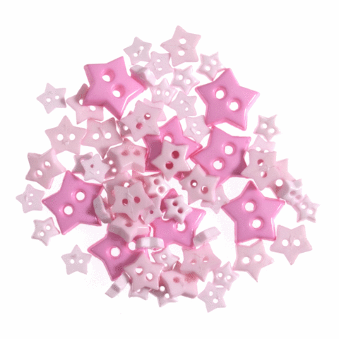 Trimits Star Mini Craft Buttons in pinks