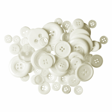 Trimits Assorted Craft Buttons in whites
