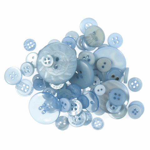 Trimits Assorted Craft Buttons in light blues