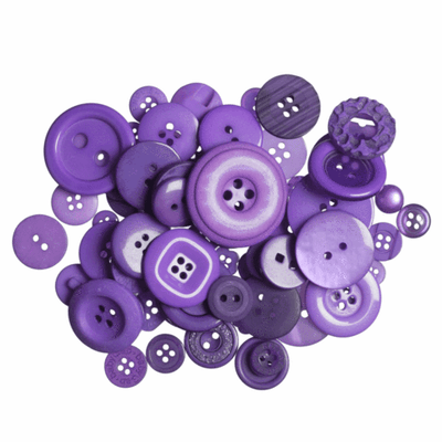 Trimits Assorted Craft Buttons in dark purples